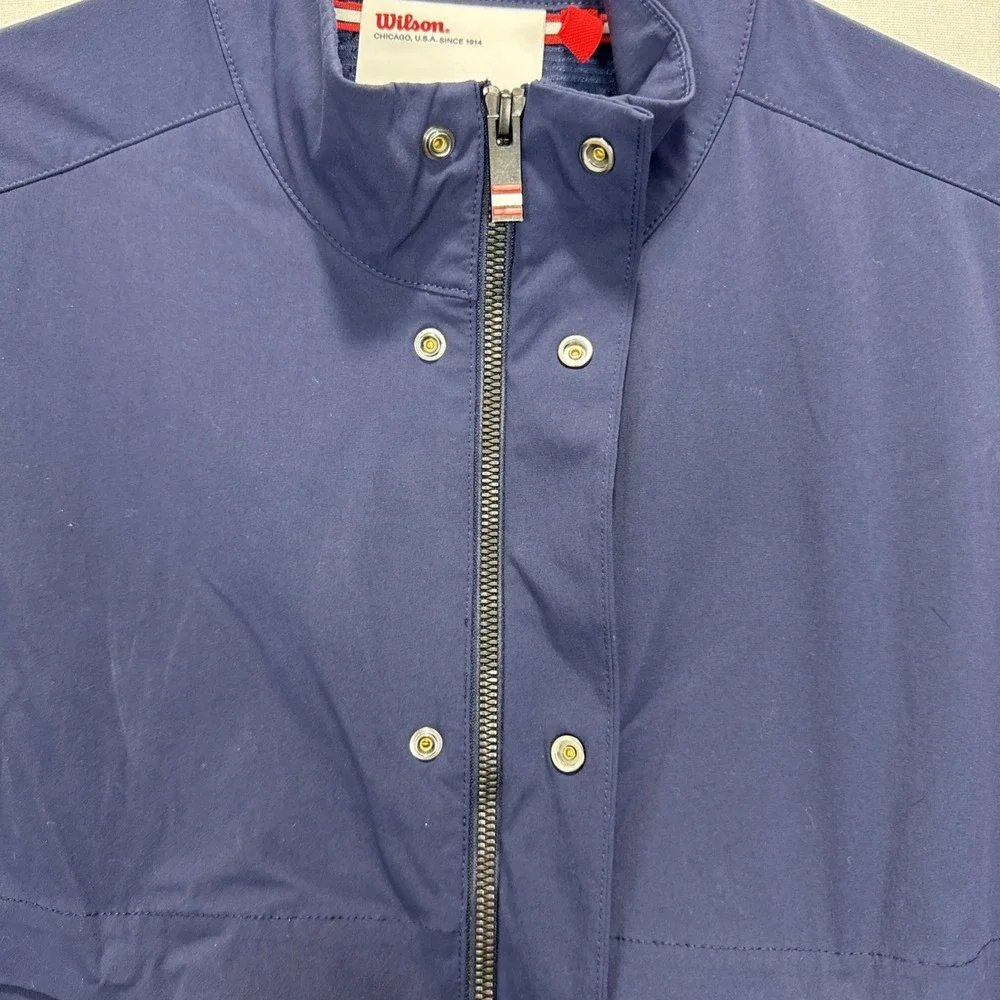 Wilson Montrose Track Full Zip Windbreaker Jacket Mens‎ sz S Blue